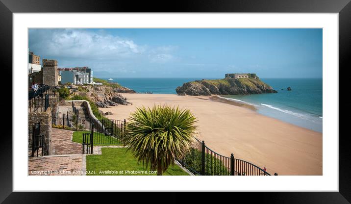 Tenby seafront Framed Mounted Print by Chris Rose
