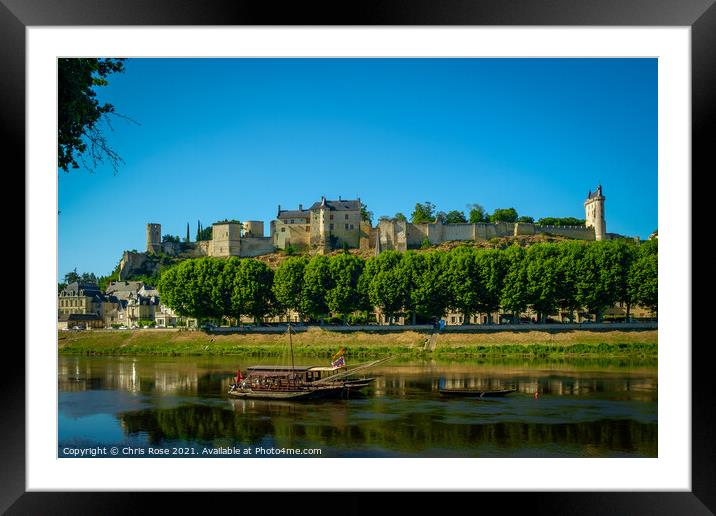  The chateau at Chinon Framed Mounted Print by Chris Rose