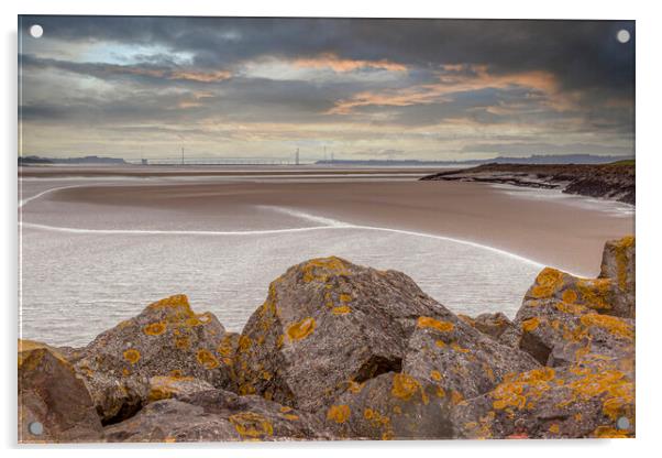 Severn Sunset Acrylic by David Tinsley