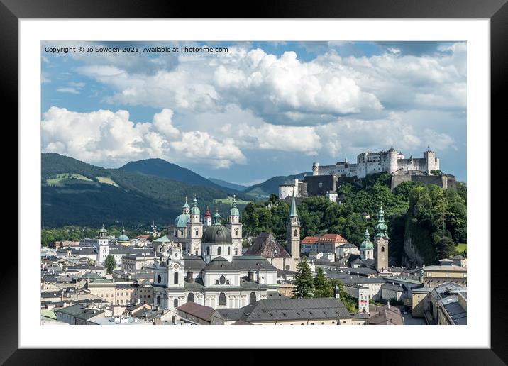 View of Salzburg Framed Mounted Print by Jo Sowden