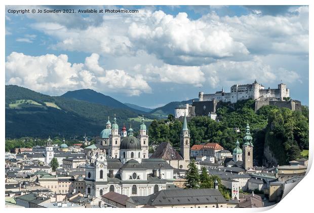 View of Salzburg Print by Jo Sowden