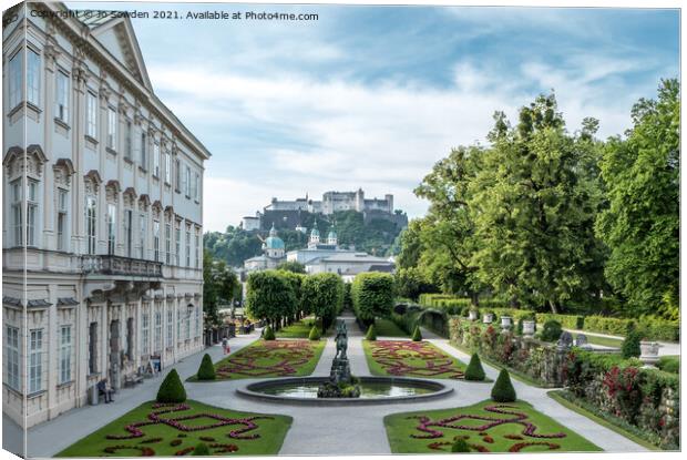 Mirabell Palace Gardens, Salzburg Canvas Print by Jo Sowden