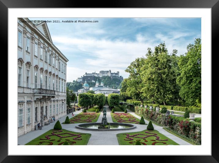 Mirabell Palace Gardens, Salzburg Framed Mounted Print by Jo Sowden
