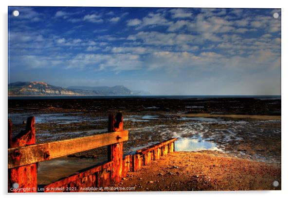 Majestic Jurassic Coastline Acrylic by Les Schofield