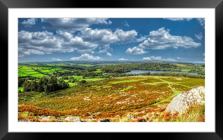 Serene Dartmoor Landscape Framed Mounted Print by Roger Mechan