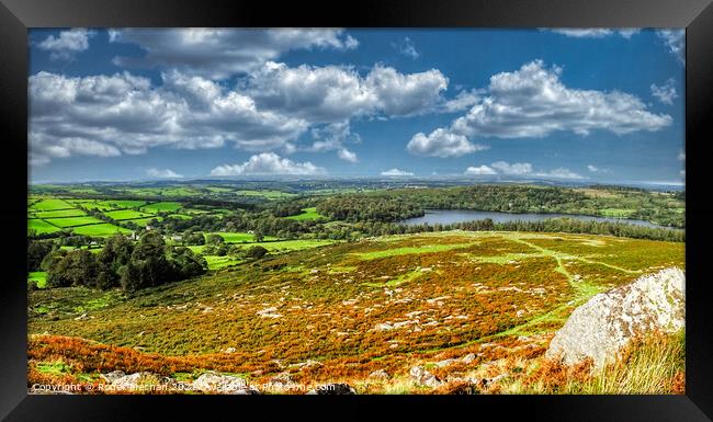 Serene Dartmoor Landscape Framed Print by Roger Mechan