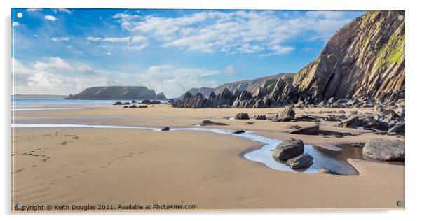 Marloes Sands, Pembrokeshire Acrylic by Keith Douglas