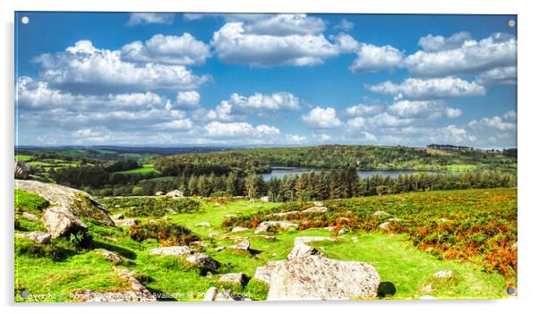 The Breathtaking Dartmoor Landscape Acrylic by Roger Mechan