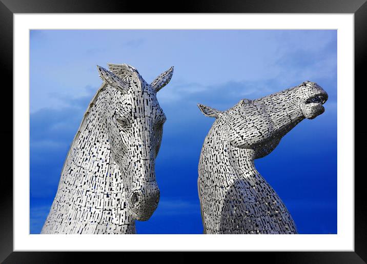 The Kelpies Scotland Framed Mounted Print by Jacqi Elmslie