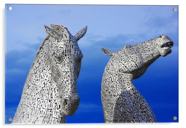 The Kelpies Scotland Acrylic by Jacqi Elmslie