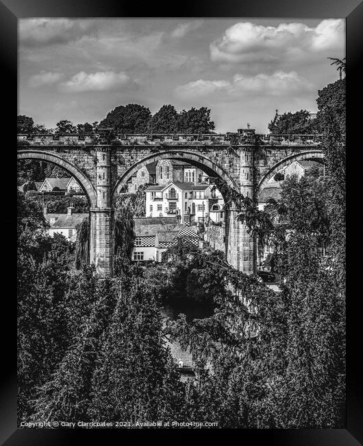 Under The Arches At Knaresborough Framed Print by Gary Clarricoates