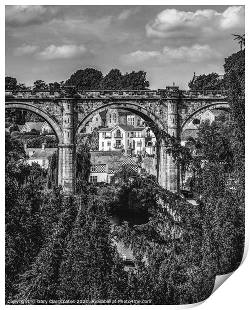 Under The Arches At Knaresborough Print by Gary Clarricoates