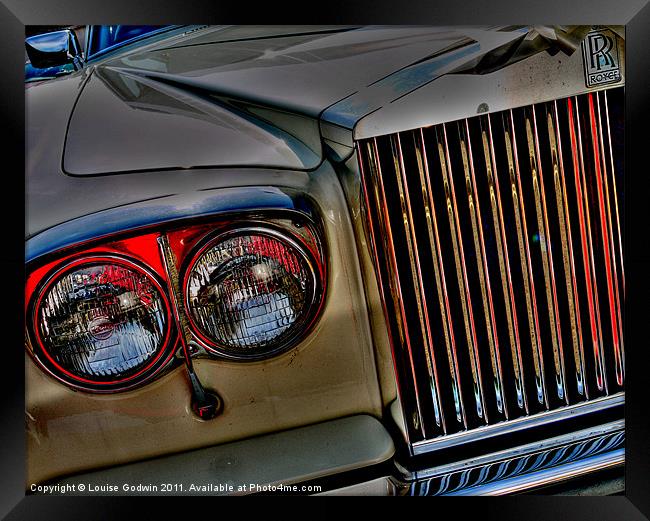 Rolls Royce Abstract Framed Print by Louise Godwin