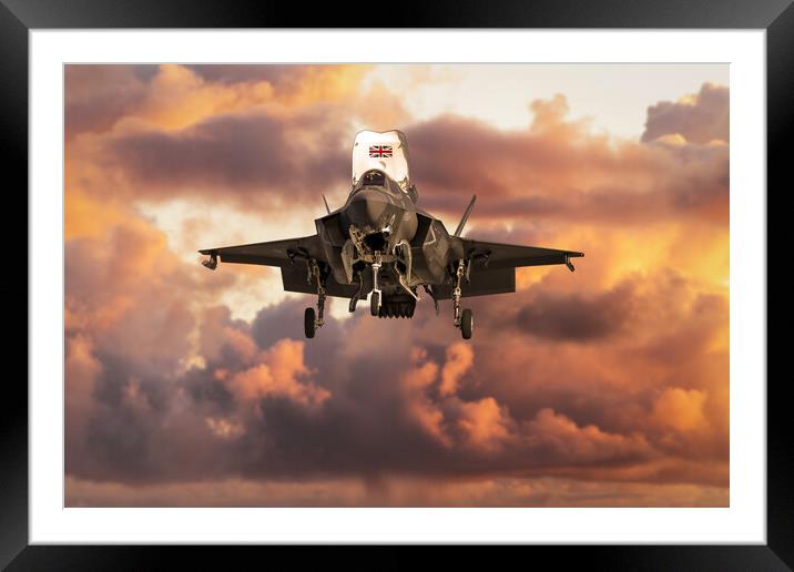 F-35B Lightning II Short Finals Framed Mounted Print by J Biggadike