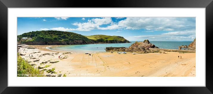 Hope Cove, South Devon Framed Mounted Print by Justin Foulkes