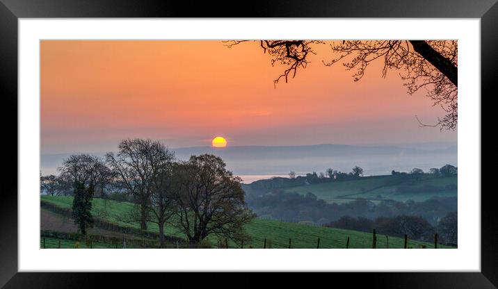 April Sunrise Framed Mounted Print by David Tinsley