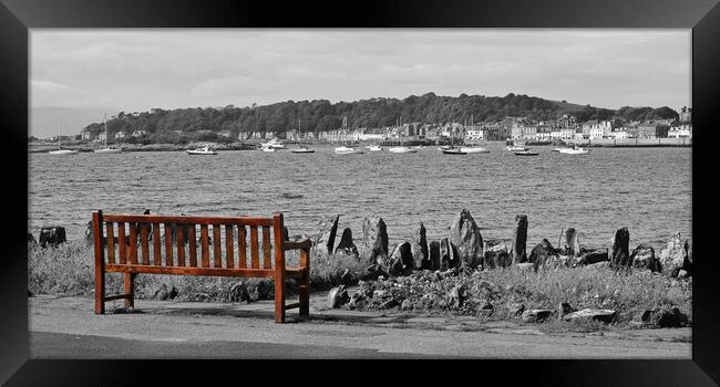 Millport bench, Great Cumbrae, North Ayrshire Framed Print by Allan Durward Photography