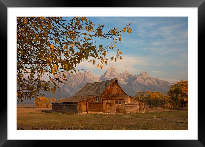 Mountain Barn In Autumn Framed Mounted Print by Dan Sproul