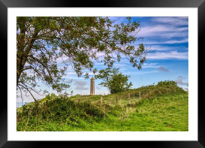 The Tyndale Monument at North Nibley Framed Mounted Print by Tracey Turner