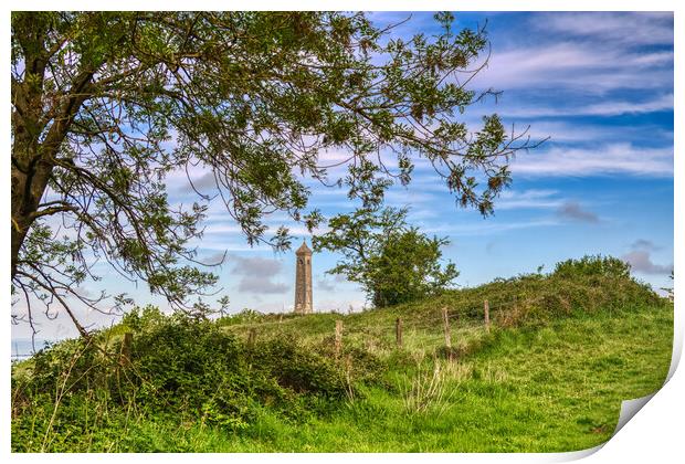 The Tyndale Monument at North Nibley Print by Tracey Turner