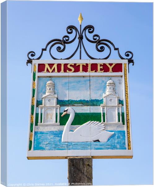 Mistley in Essex, UK Canvas Print by Chris Dorney
