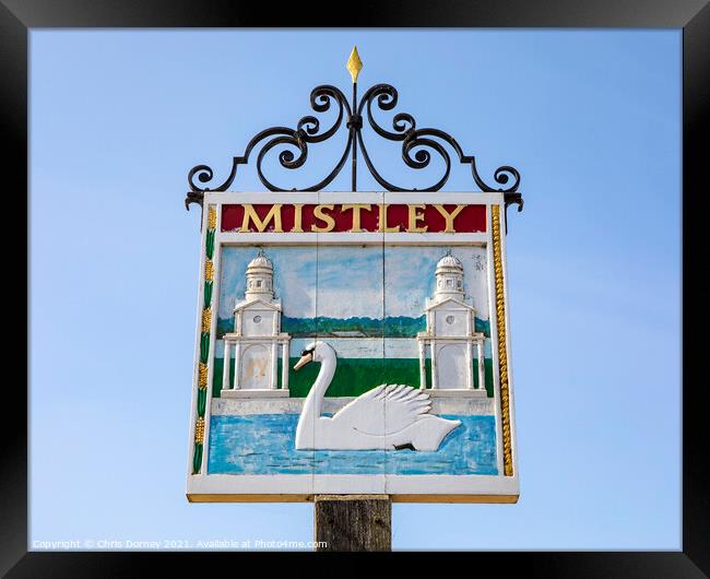 Mistley in Essex, UK Framed Print by Chris Dorney
