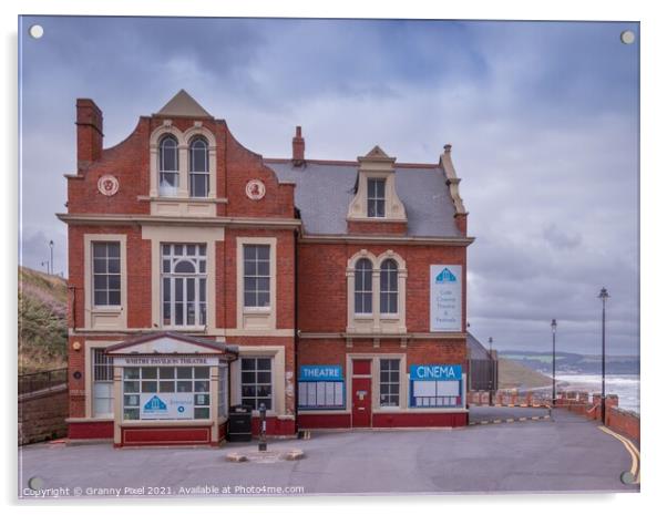 Whitby Pavilion Theatre Acrylic by Margaret Ryan