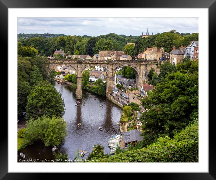 Knaresborough Viaduct in Yorkshire, UK Framed Mounted Print by Chris Dorney