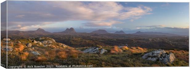 Majestic Dusk in Scottish Highlands Canvas Print by Rick Bowden