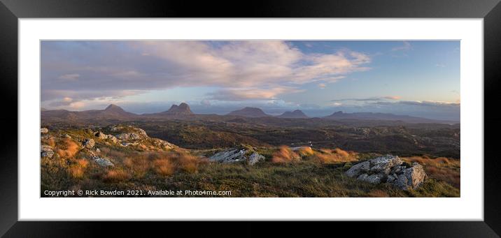 Majestic Dusk in Scottish Highlands Framed Mounted Print by Rick Bowden