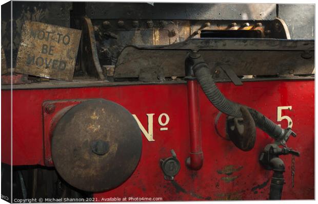 Close up of an old steam engine Canvas Print by Michael Shannon
