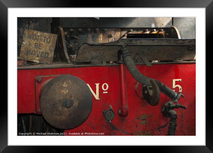 Close up of an old steam engine Framed Mounted Print by Michael Shannon