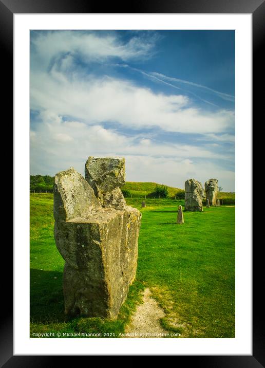 Standing Stones at Avebury, Wiltshire Framed Mounted Print by Michael Shannon