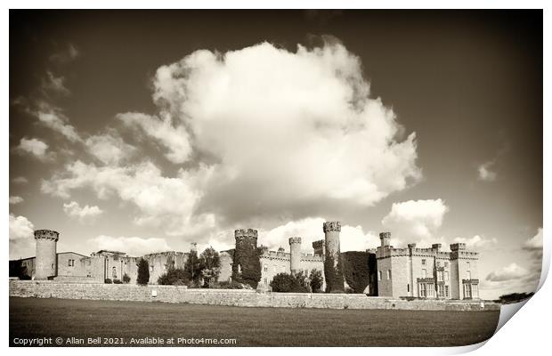 Cloud over Bodelwyddan Castle Print by Allan Bell
