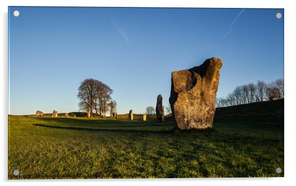 Avebury Stone Circle, England, UK, 2 Acrylic by Michaela Gainey