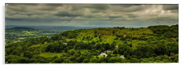 Birdlip Hill, Gloucestershire, England, UK, 2 Acrylic by Michaela Gainey