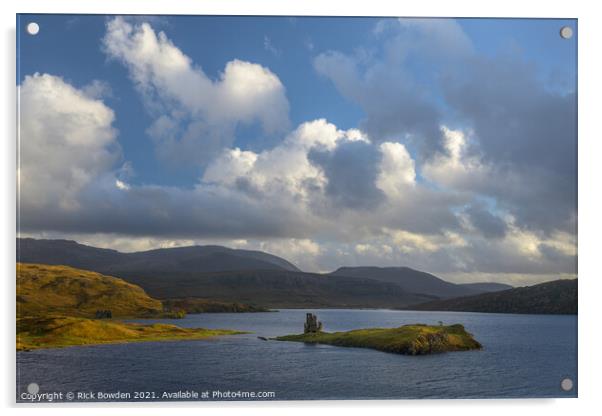 Ardvreck Castle Acrylic by Rick Bowden