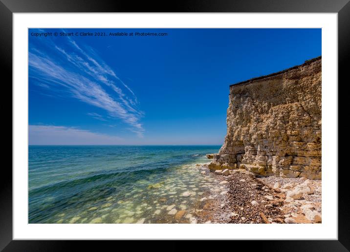 Cuckmere Haven Framed Mounted Print by Stuart C Clarke