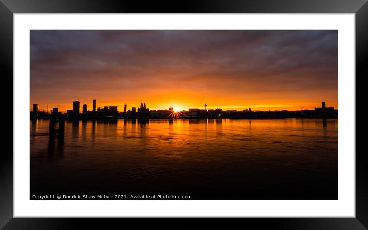 Sunrise over Liverpool Framed Mounted Print by Dominic Shaw-McIver