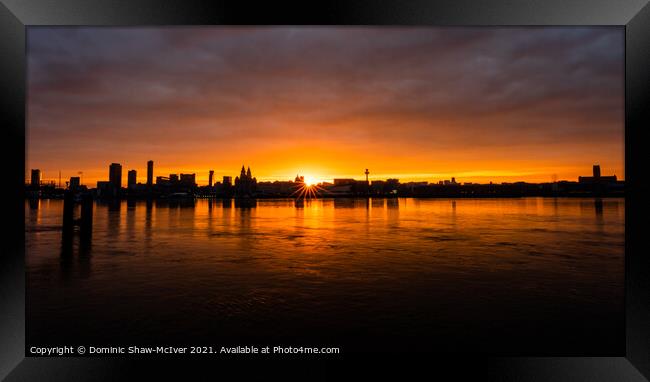 Sunrise over Liverpool Framed Print by Dominic Shaw-McIver