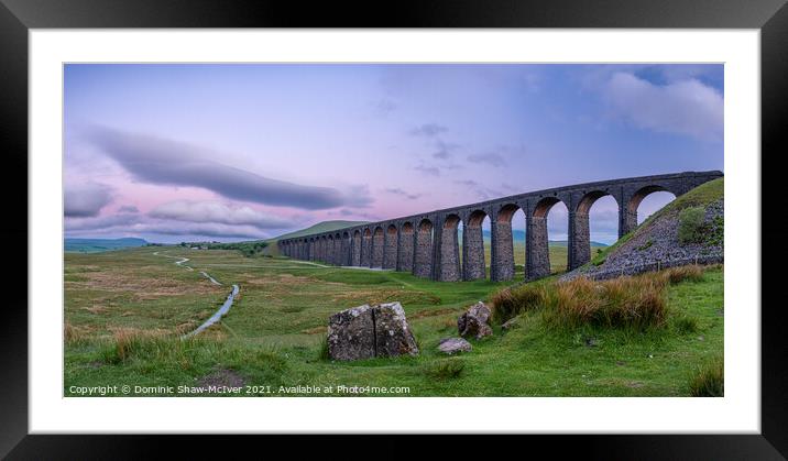 Ribblehead Viaduct sunset Framed Mounted Print by Dominic Shaw-McIver