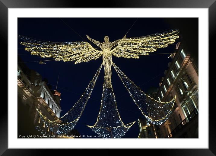 Outdoor Angel Oxford Street London Framed Mounted Print by Stephen Hollin