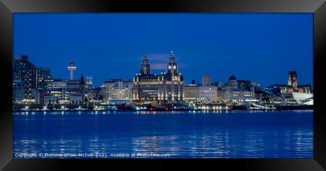 Liverpool Waterfront at blue hour Framed Print by Dominic Shaw-McIver