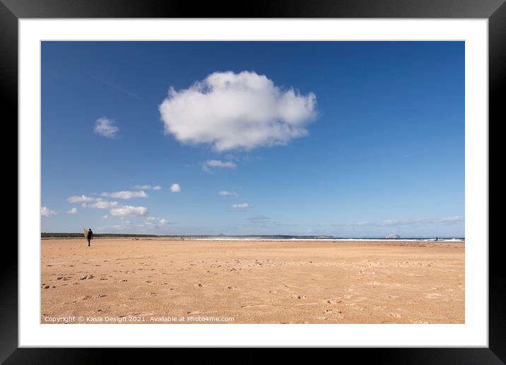 Belhaven Beach, Dunbar, East Lothian, Scotland Framed Mounted Print by Kasia Design