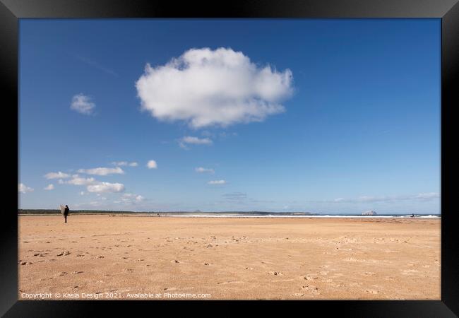 Belhaven Beach, Dunbar, East Lothian, Scotland Framed Print by Kasia Design