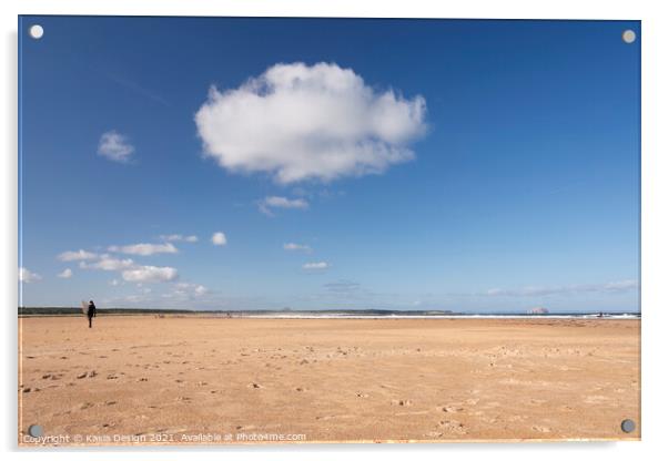Belhaven Beach, Dunbar, East Lothian, Scotland Acrylic by Kasia Design