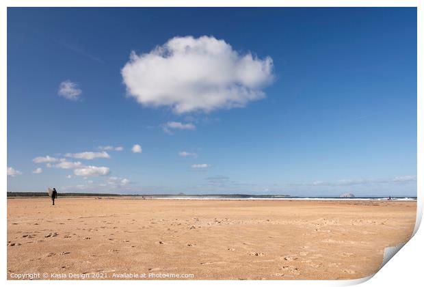 Belhaven Beach, Dunbar, East Lothian, Scotland Print by Kasia Design
