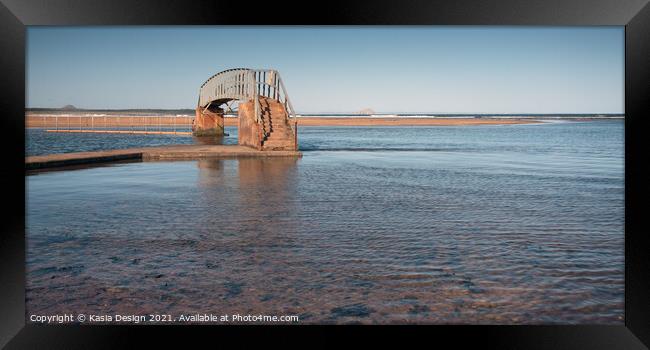 The Bridge To Nowhere, Belhaven Beach Framed Print by Kasia Design