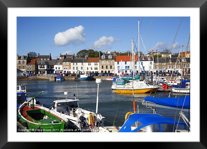 Anstruther harbour Scotland Framed Mounted Print by Craig Brown