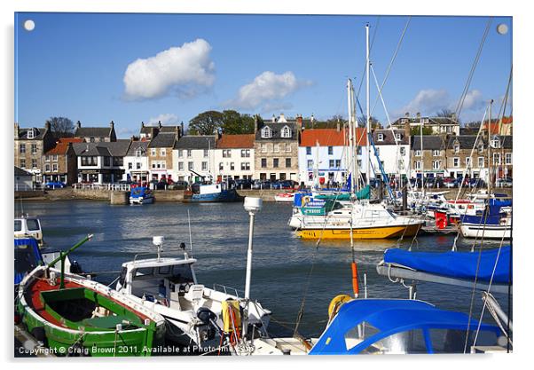 Anstruther harbour Scotland Acrylic by Craig Brown
